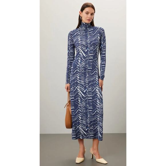 Marie Oliver Paxton Dress in Blue Animal Mesh - Picture 2 of 11